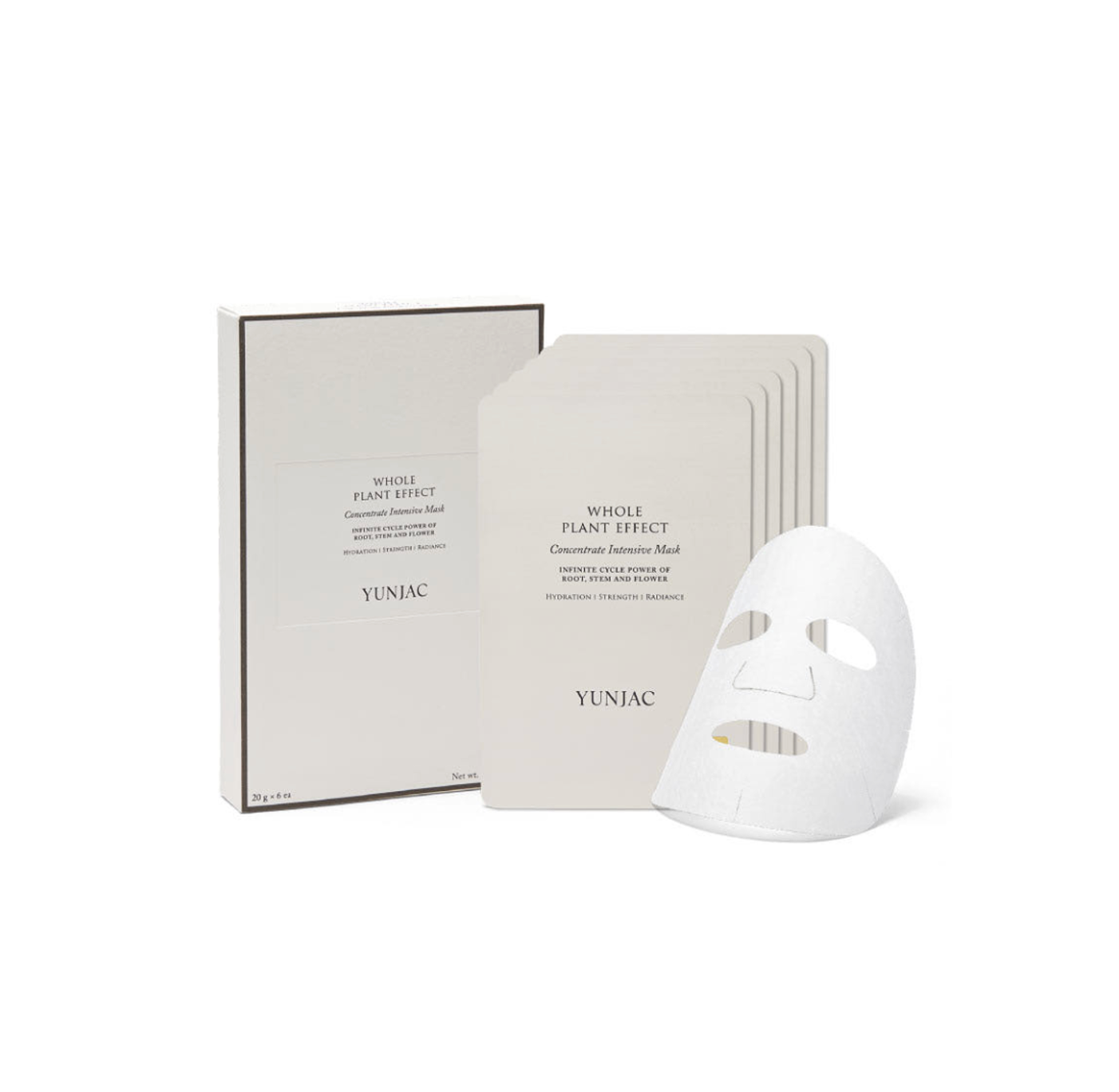 YUNJAC Whole Plant Effect Concentrate Intensive Mask (20 g x 6 Sheets)