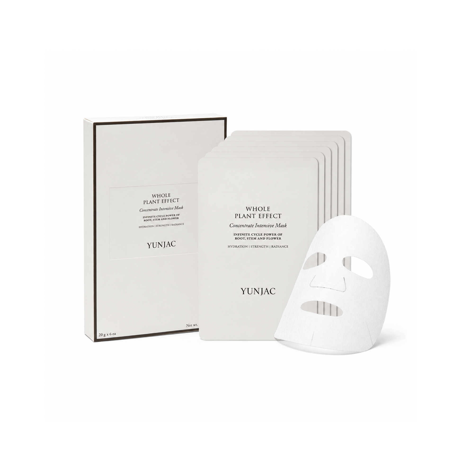 YUNJAC Whole Plant Effect Concentrate Intensive Mask (20 g x 6 Sheets)